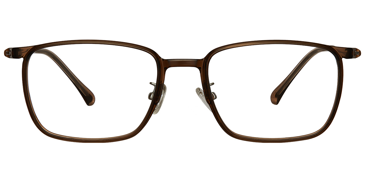 Titanium Rectangle Frame translucent-brown