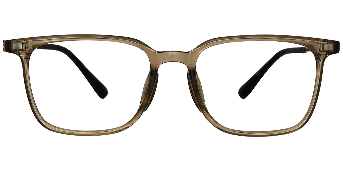 Titanium Rectangle Frame translucent-brown