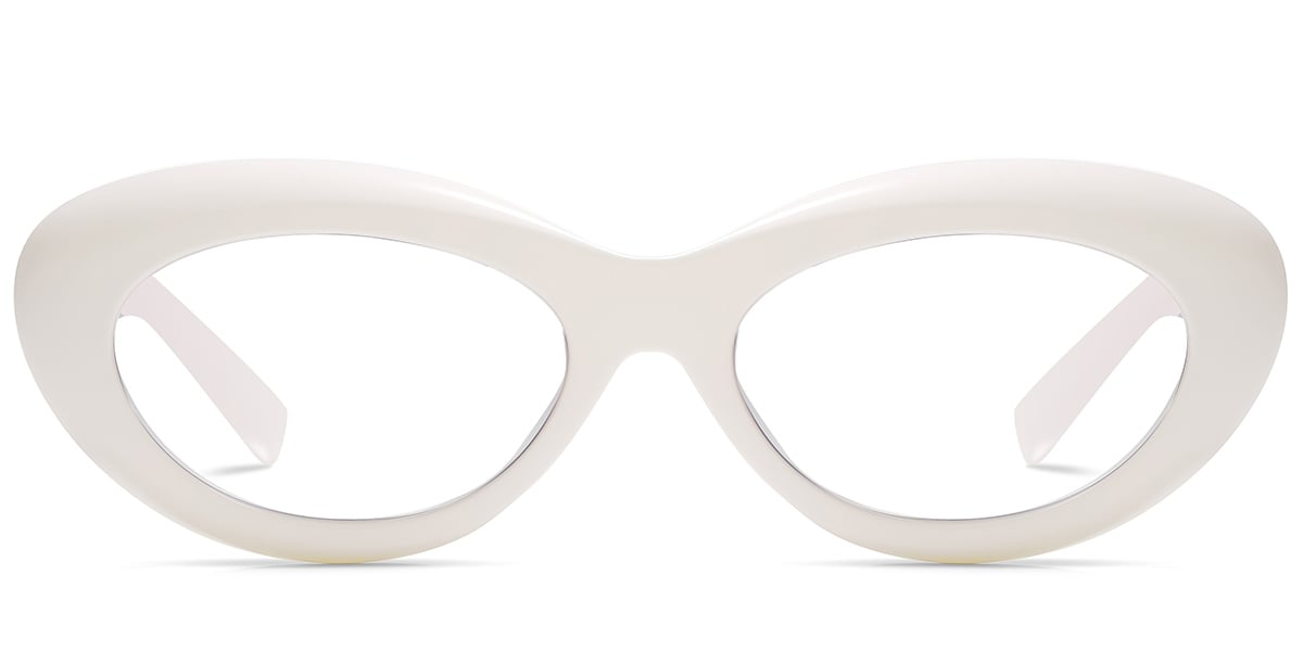 Acetate Oval Frame white