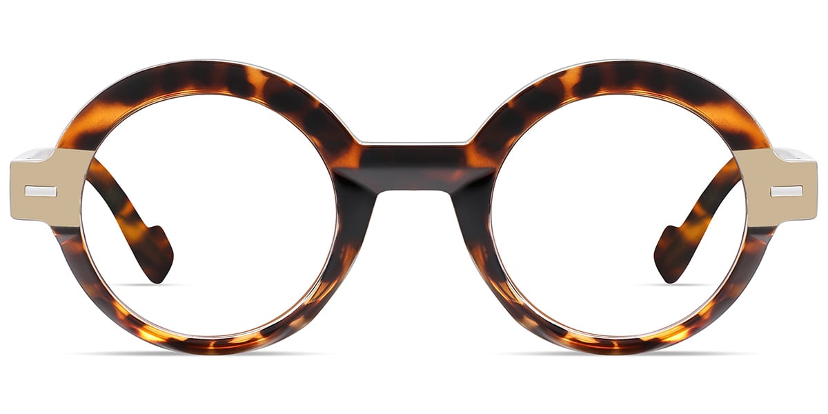 Acetate Round Frame pattern-tortoiseshell