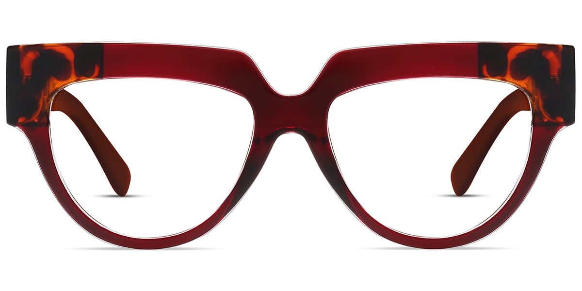 Acetate Geometric Frame pattern-brown