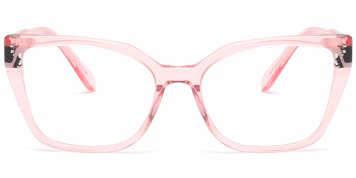 Acetate Square Frame translucent-pink