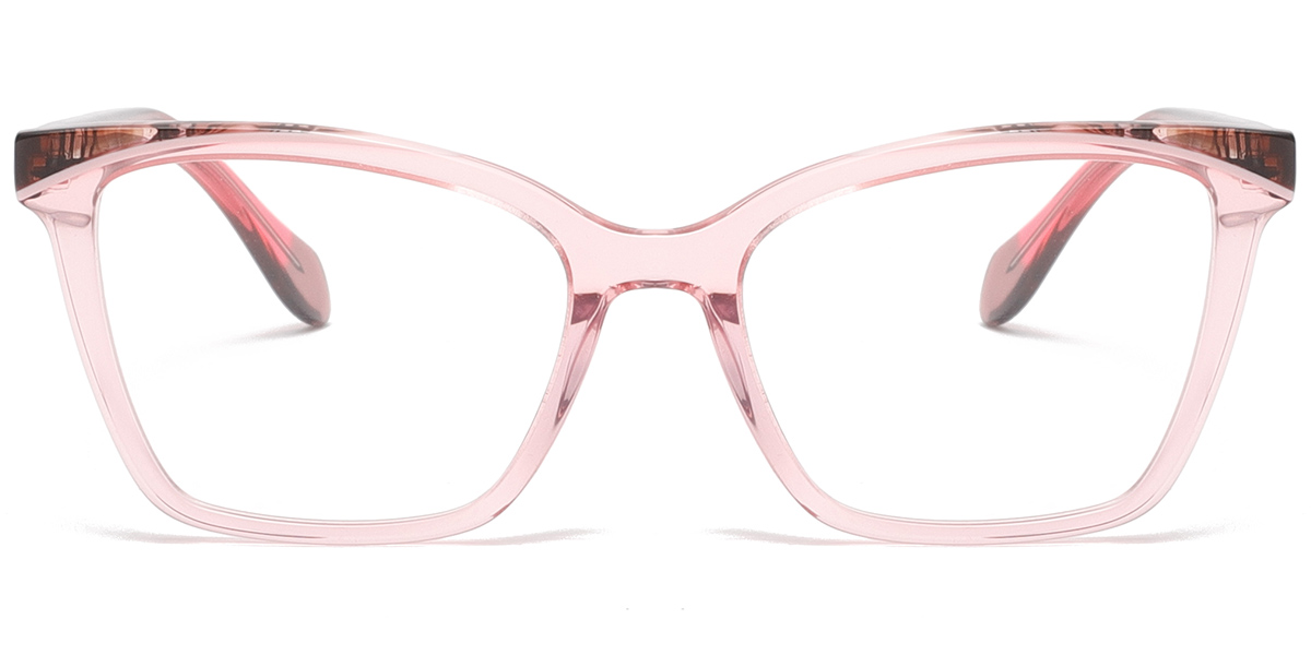 Acetate Square Frame translucent-pink