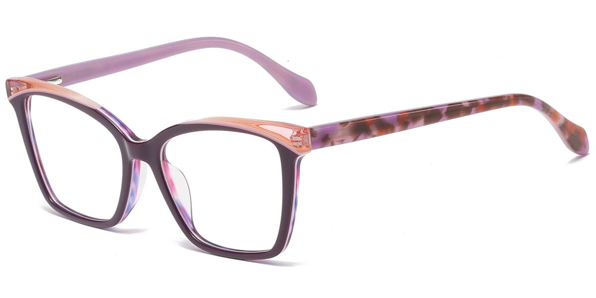 Acetate Square Frame dark_purple