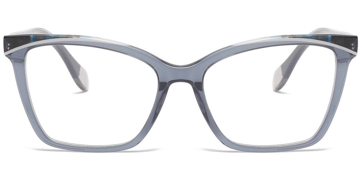 Acetate Square Frame translucent-grey