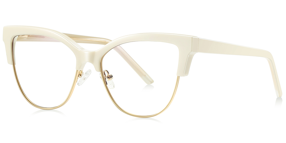 Cat Eye Frame white