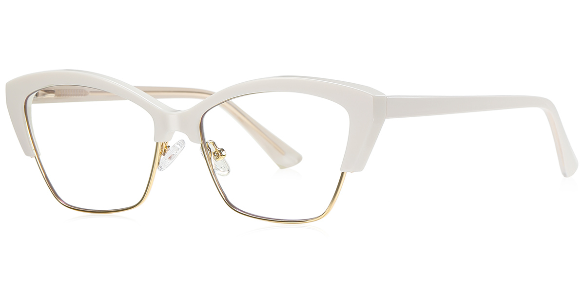 Cat Eye Frame white