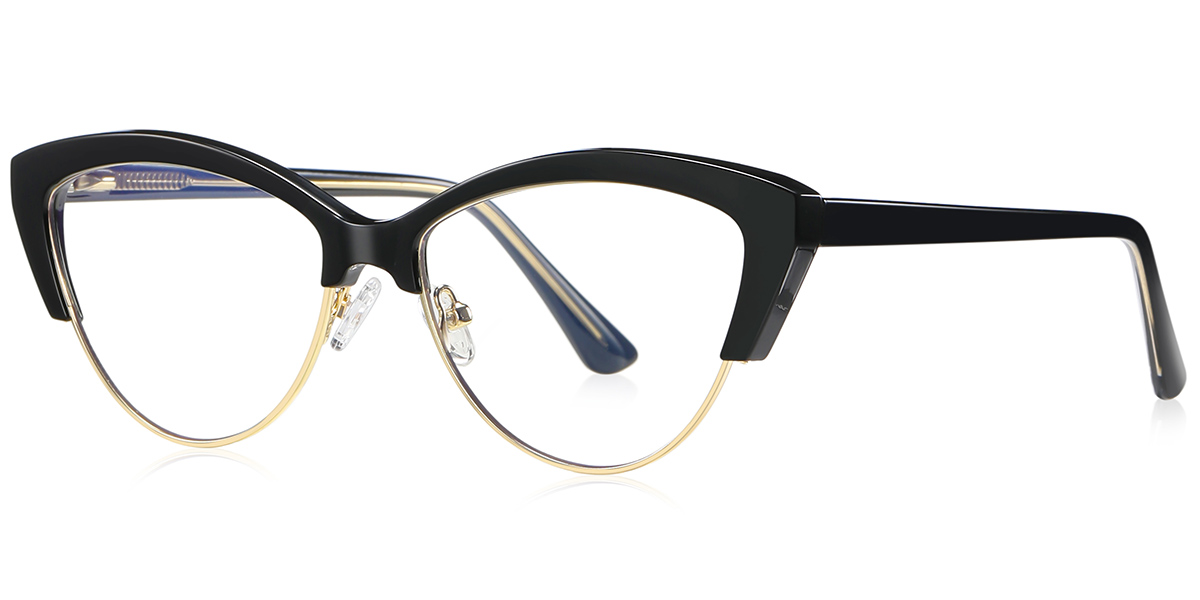 Cat Eye Frame black-gold