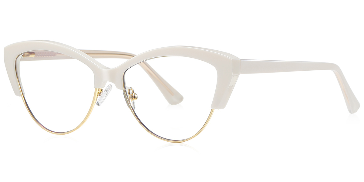 Cat Eye Frame white