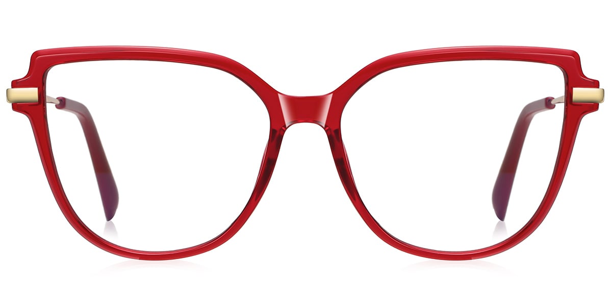 Geometric Frame translucent-red