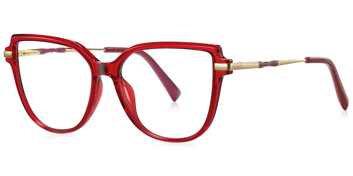 Geometric Frame translucent-red