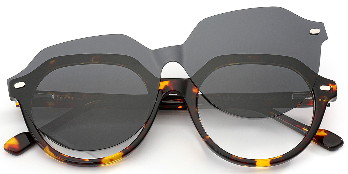 Acetate Geometric Frame tortoiseshell