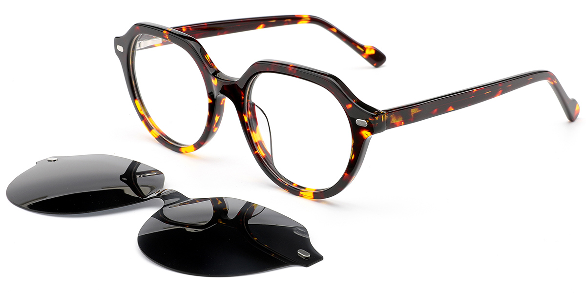 Acetate Geometric Frame tortoiseshell