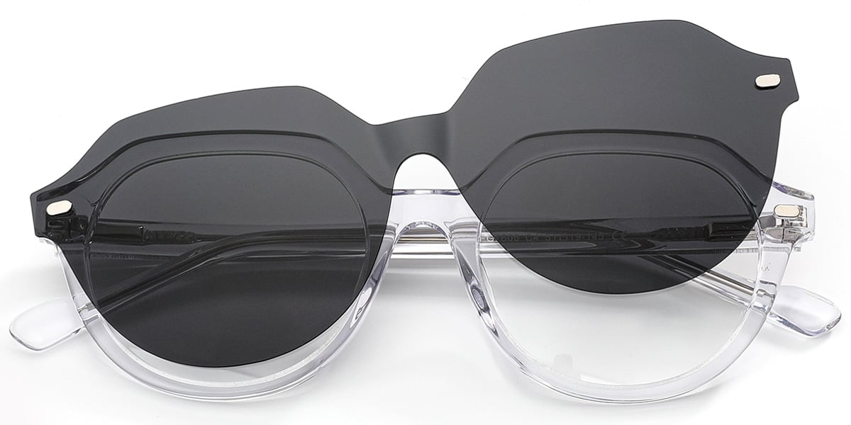 Acetate Geometric Frame translucent-white