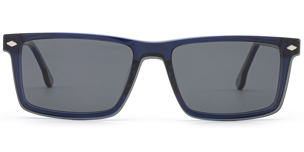 Acetate Rectangle Frame translucent-blue