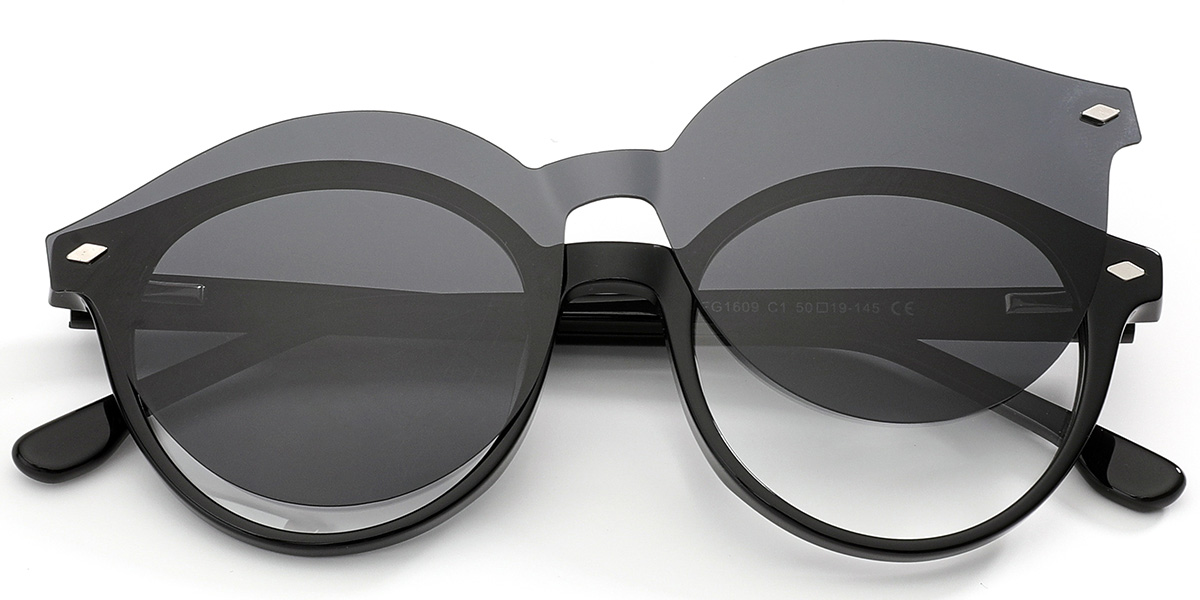 Acetate Round Frame black