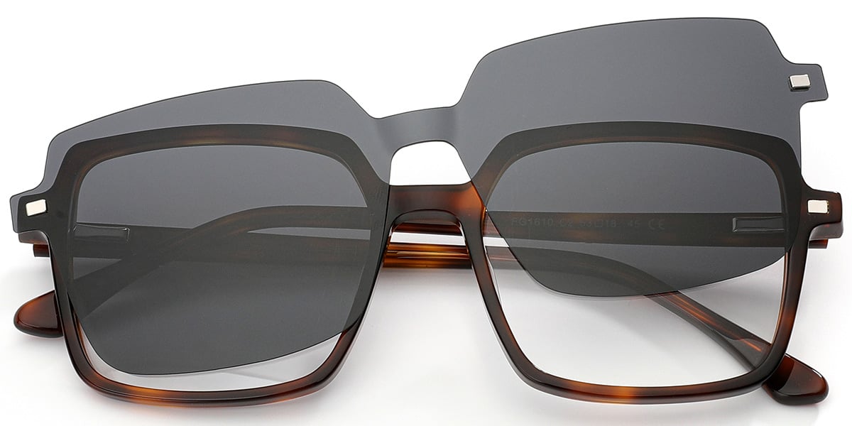 Acetate Square Frame tortoiseshell