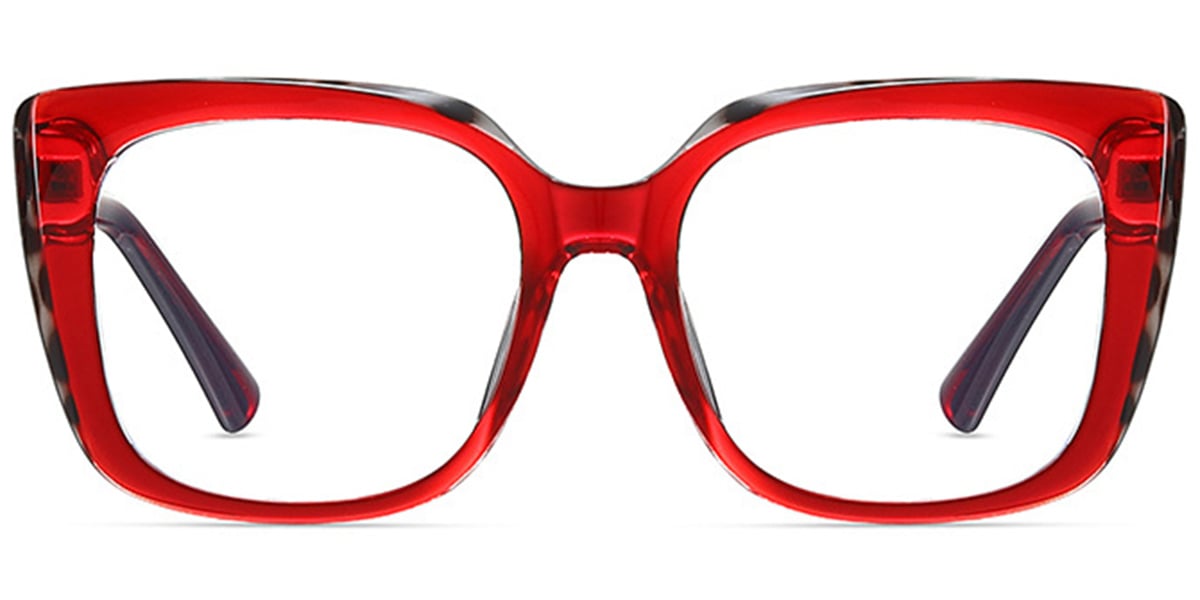 Square Frame translucent-red