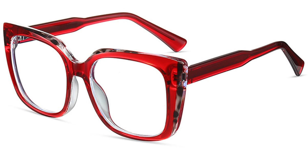 Square Frame translucent-red