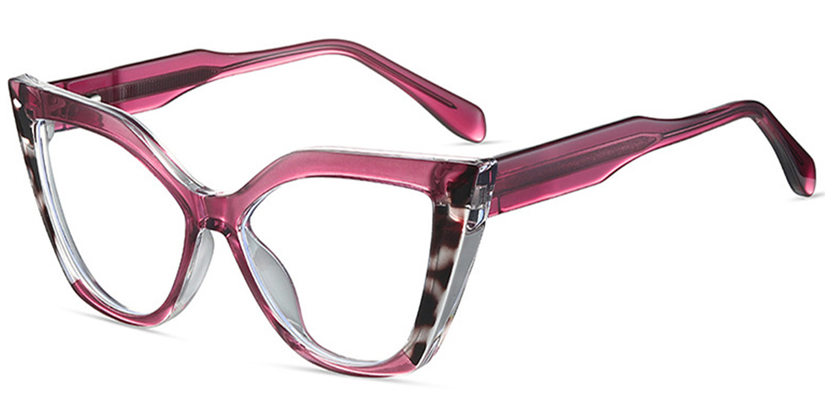 Cat Eye Frame pattern-purple