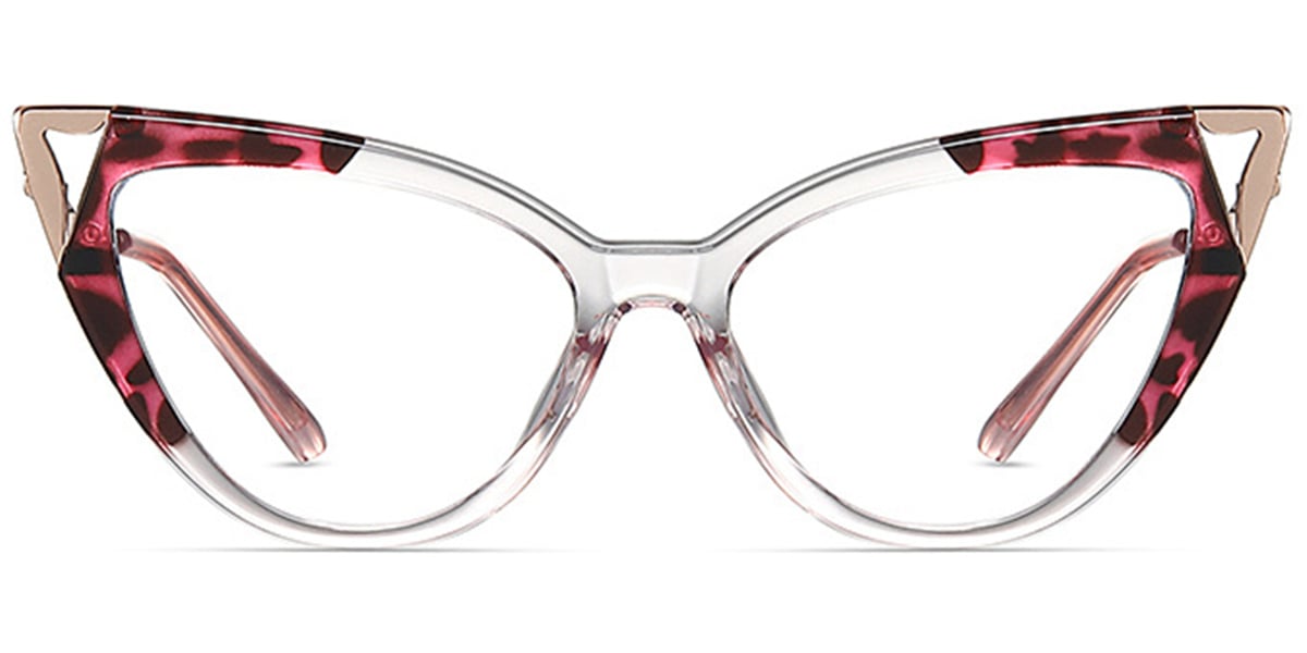 Cat Eye Frame pattern-purple