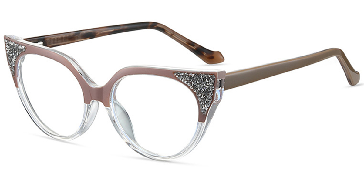 Cat Eye Frame pattern-pink