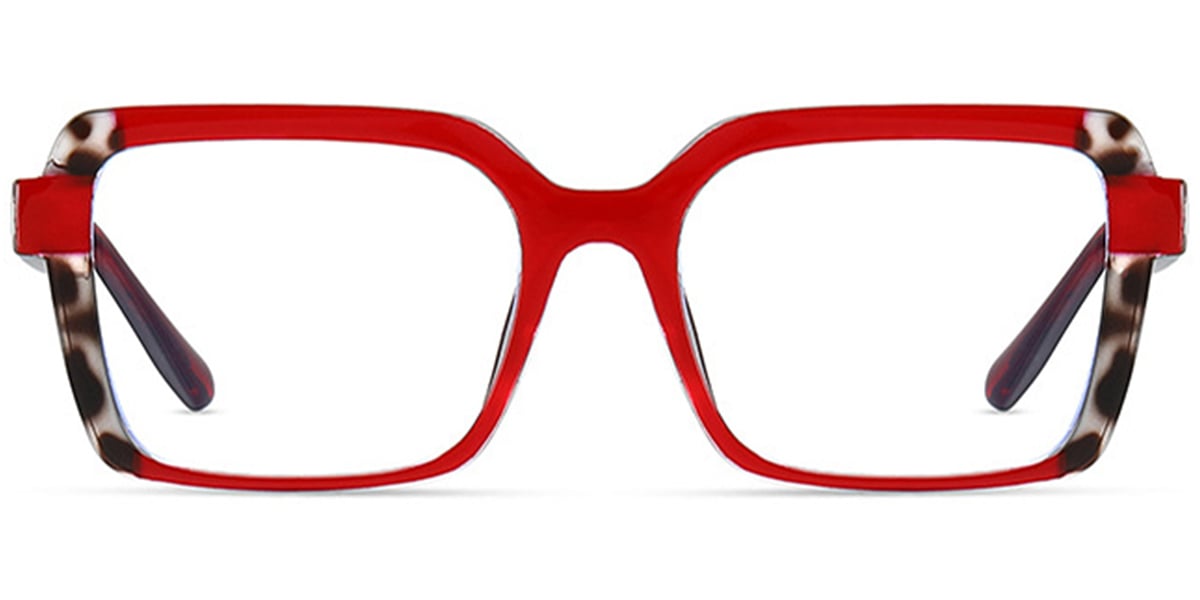 Rectangle Frame pattern-red