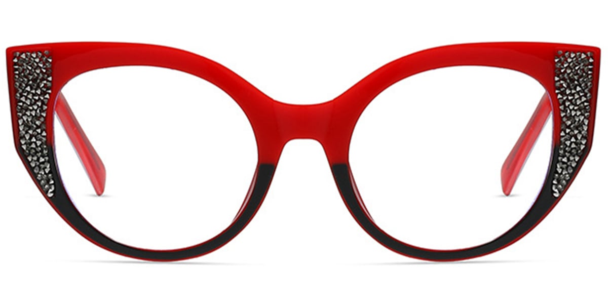 Oval Frame pattern-red