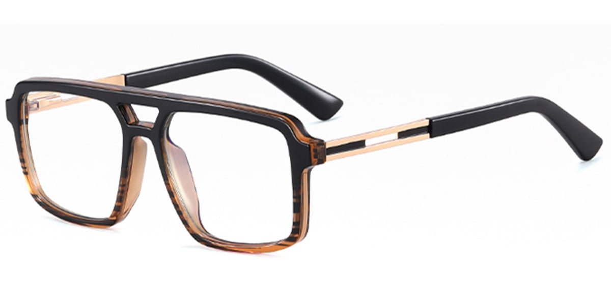 Aviator Frame pattern-brown