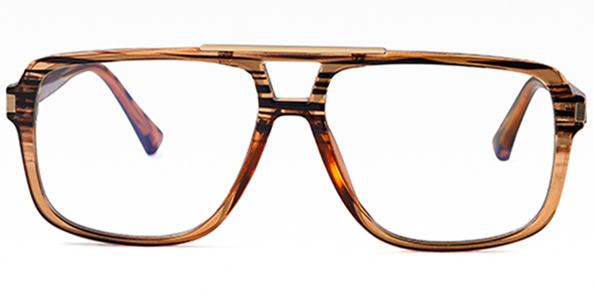 Aviator Frame pattern-brown