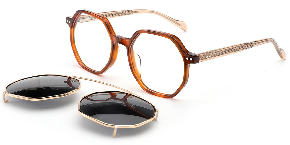 Acetate Geometric Frame tortoiseshell