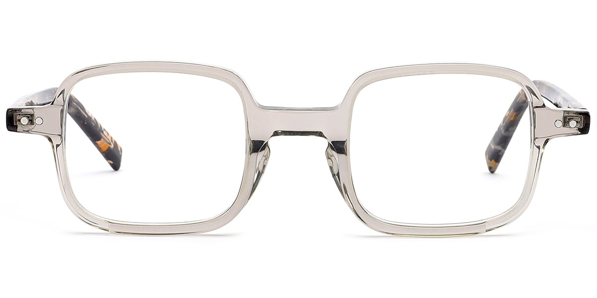 Acetate Square Frame translucent-grey