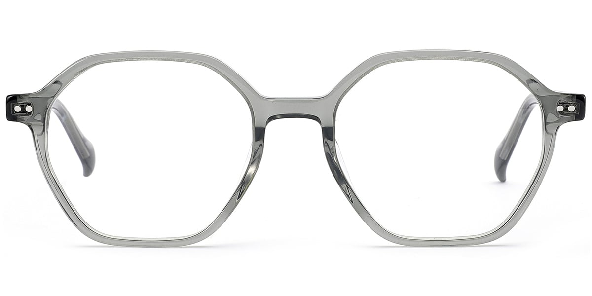 Acetate Square Frame translucent-grey