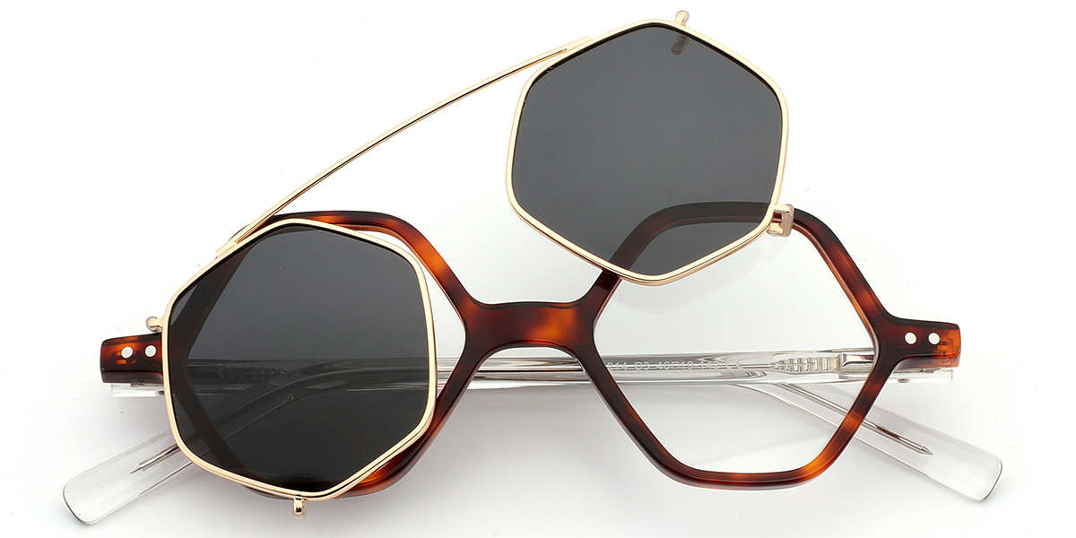 Acetate Geometric Frame tortoiseshell