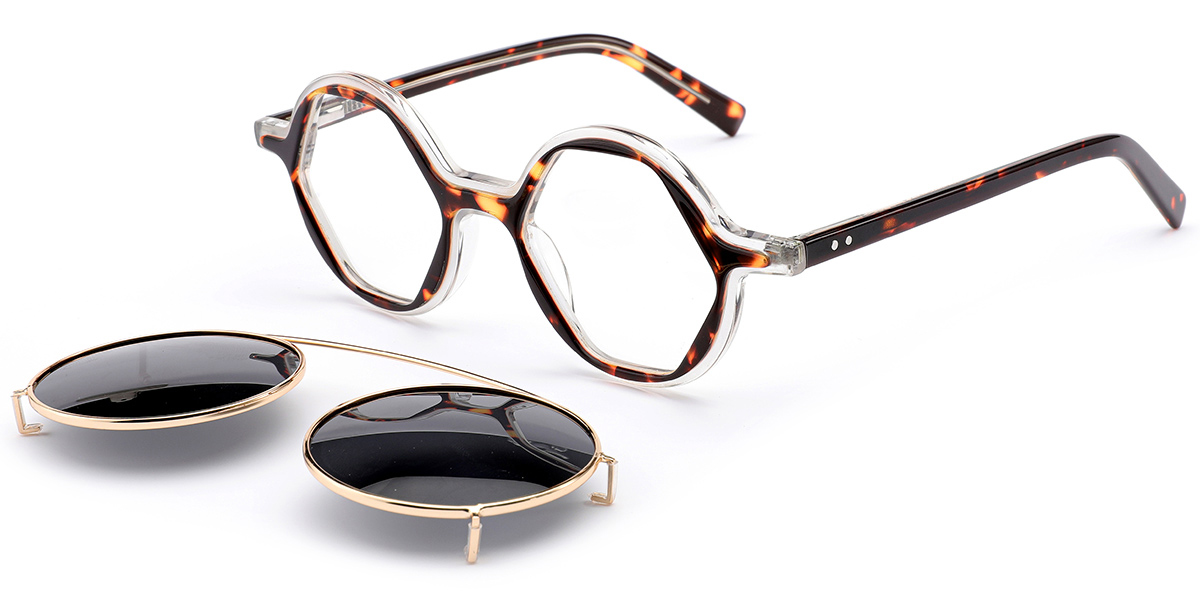 Acetate Geometric Frame tortoiseshell