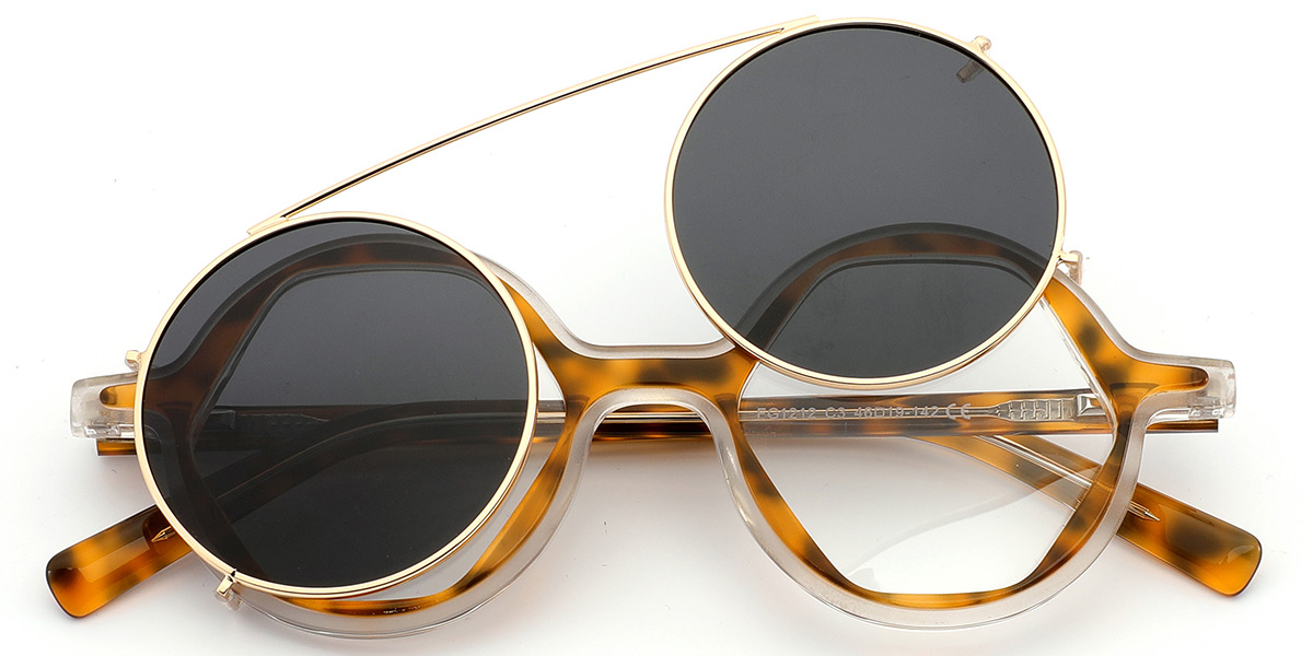 Acetate Geometric Frame pattern-yellow