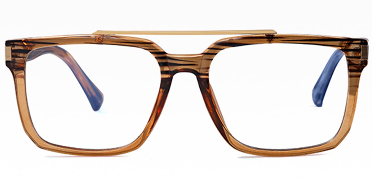 Aviator Frame pattern-brown