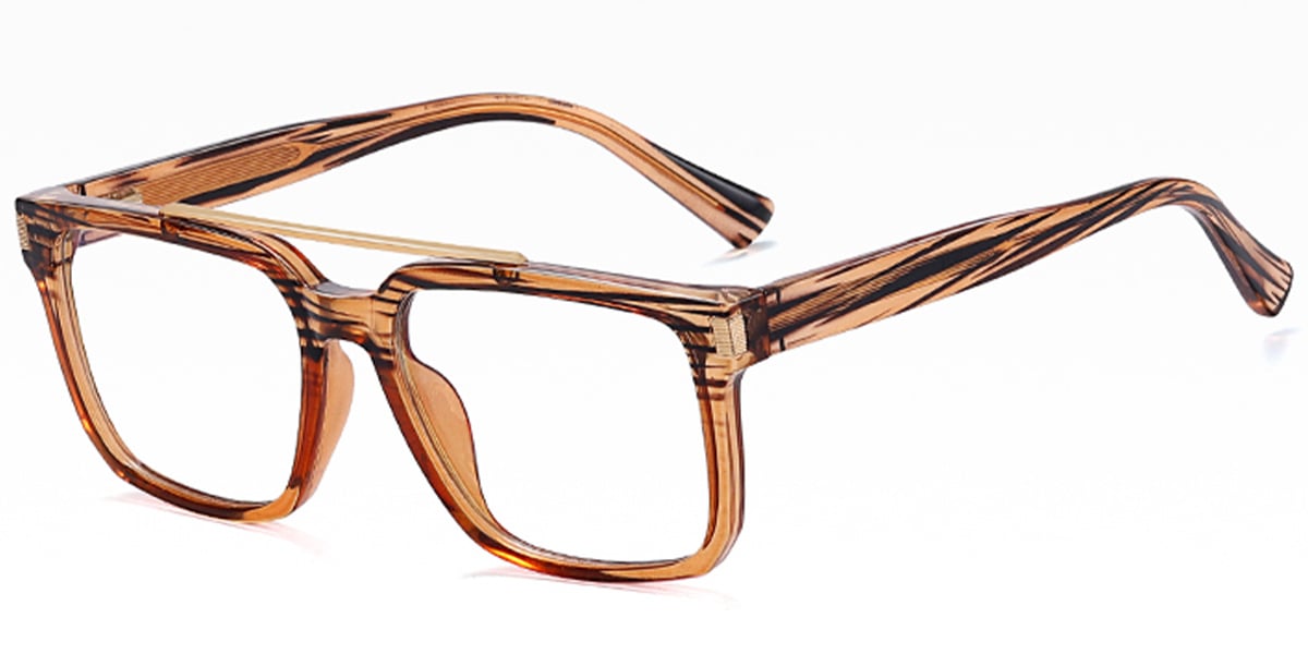 Aviator Frame pattern-brown