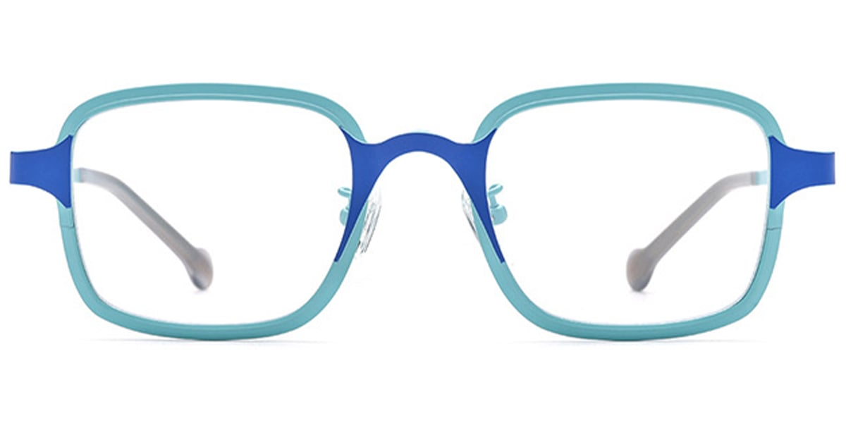 Titanium Square Frame pattern-blue