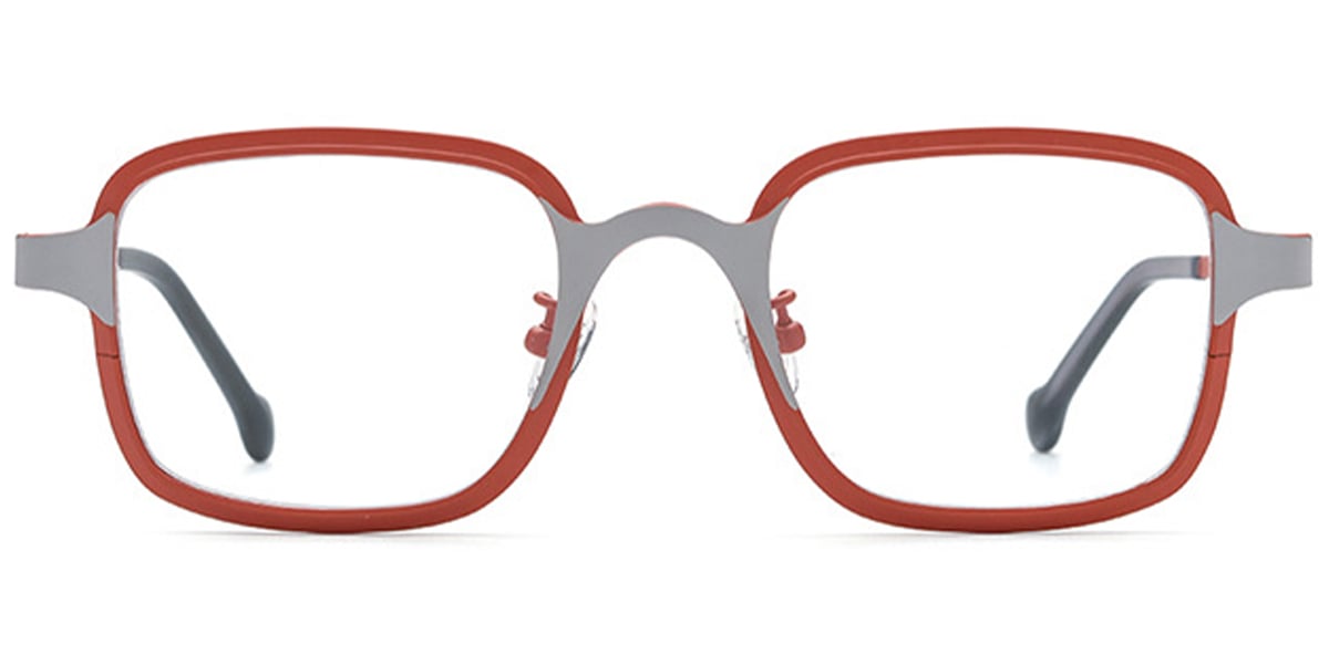 Titanium Square Frame pattern-red