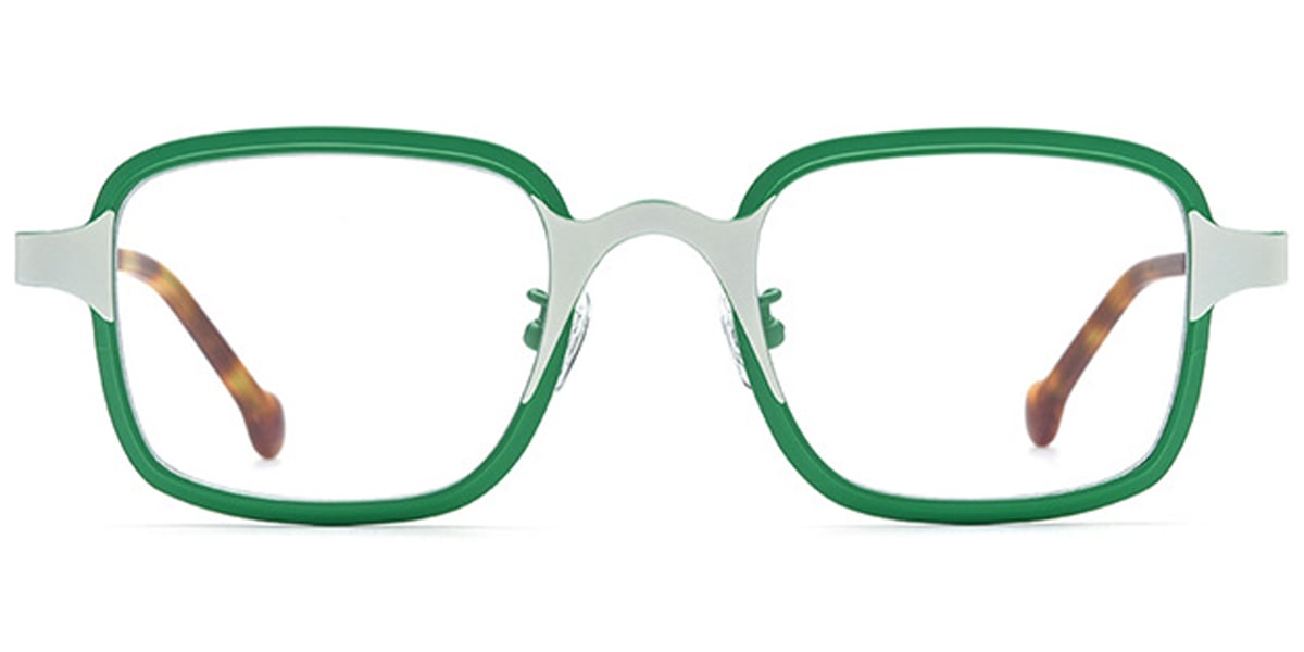 Titanium Square Frame pattern-green