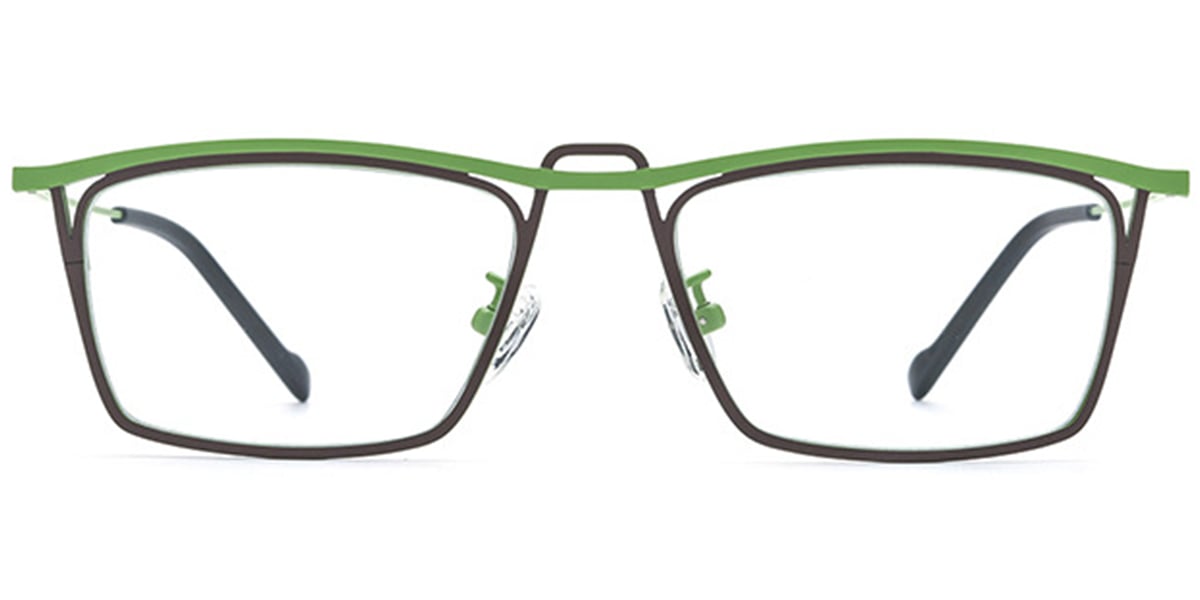 Titanium Square Frame pattern-green