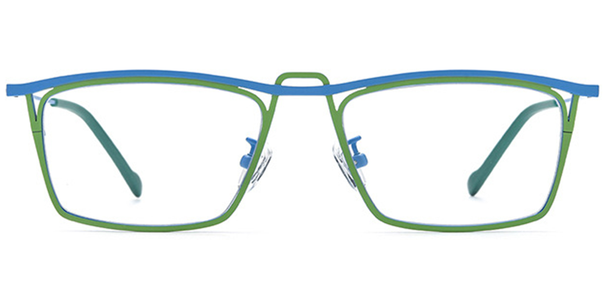 Titanium Square Frame pattern-blue