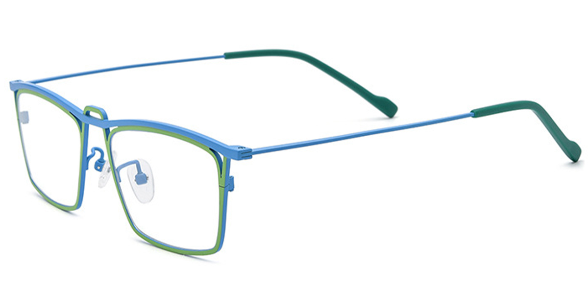 Titanium Square Frame pattern-blue