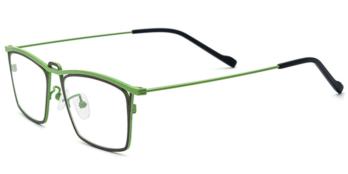 Titanium Square Frame pattern-green