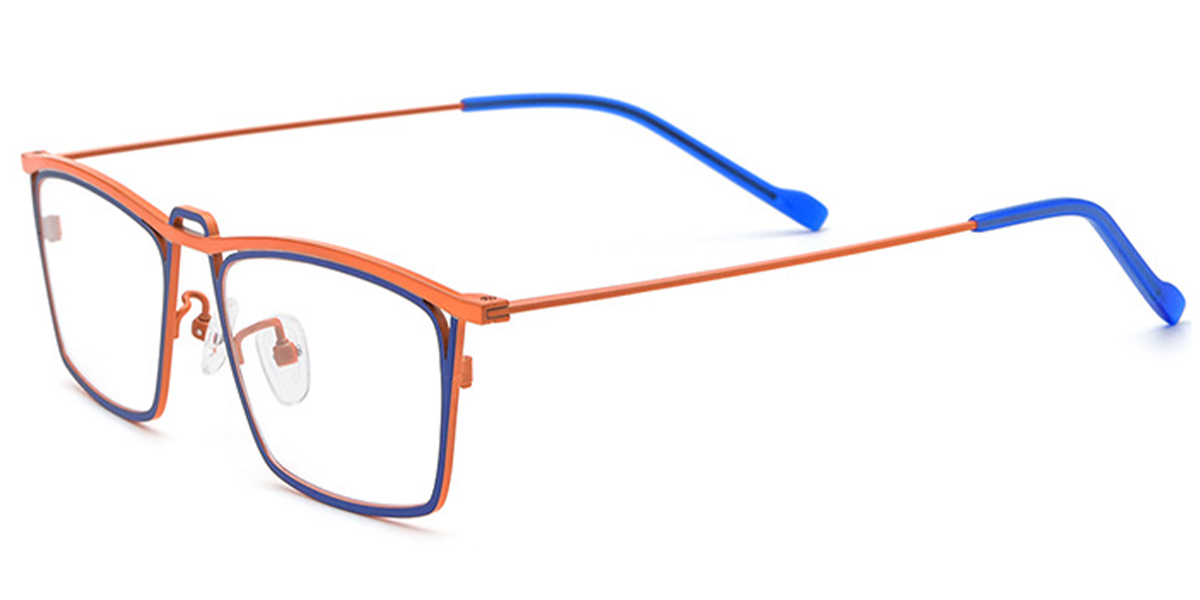 Titanium Square Frame pattern-orange