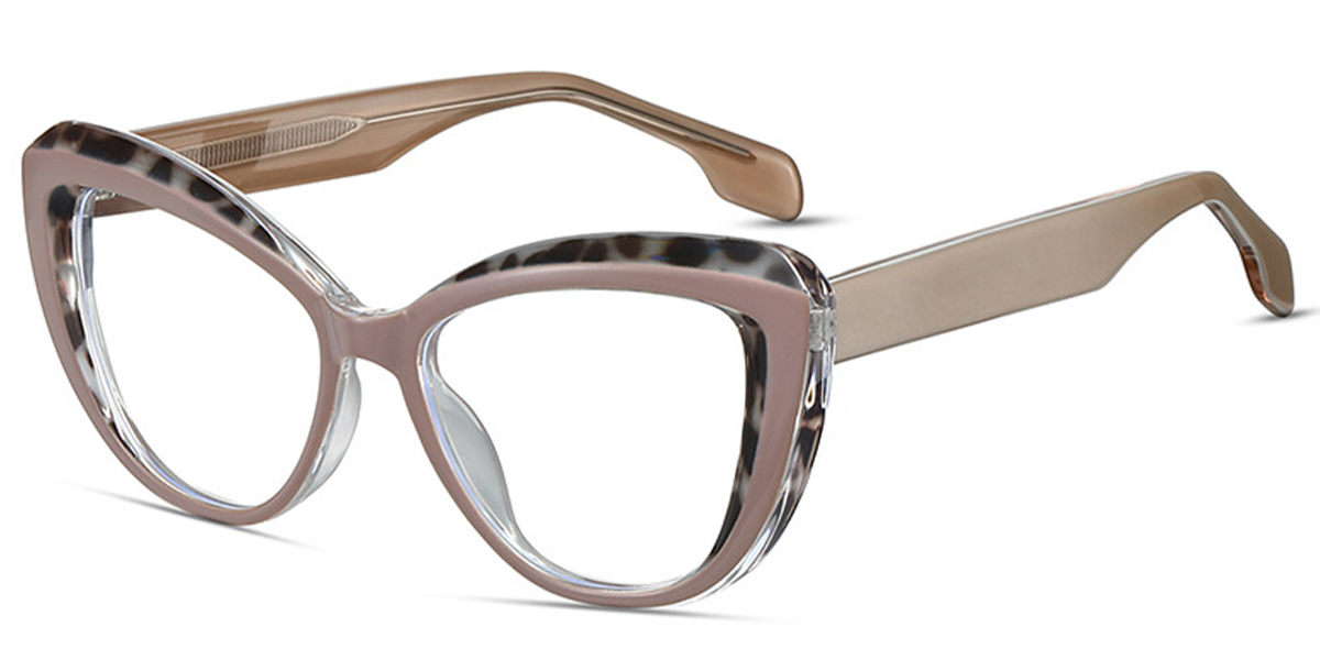 Cat Eye Frame pattern-pink