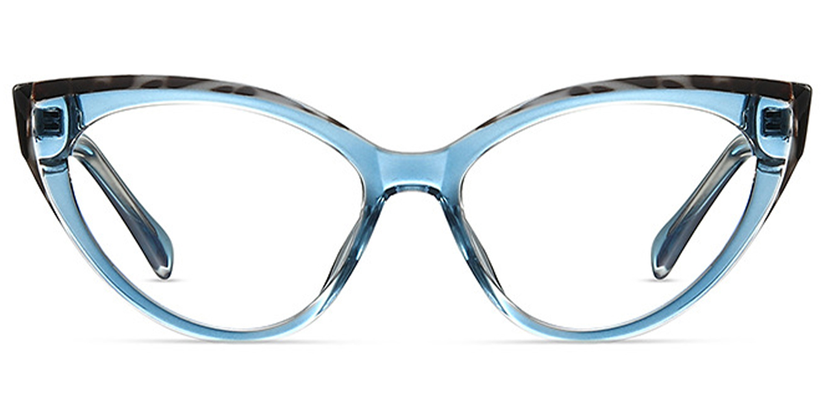 Cat Eye Frame pattern-blue