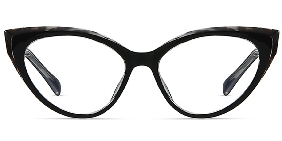 Cat Eye Frame pattern-black