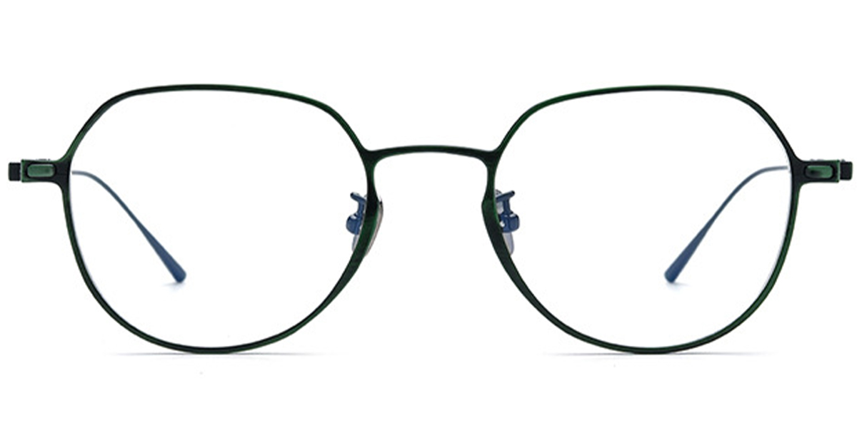 Titanium Square Frame black-green